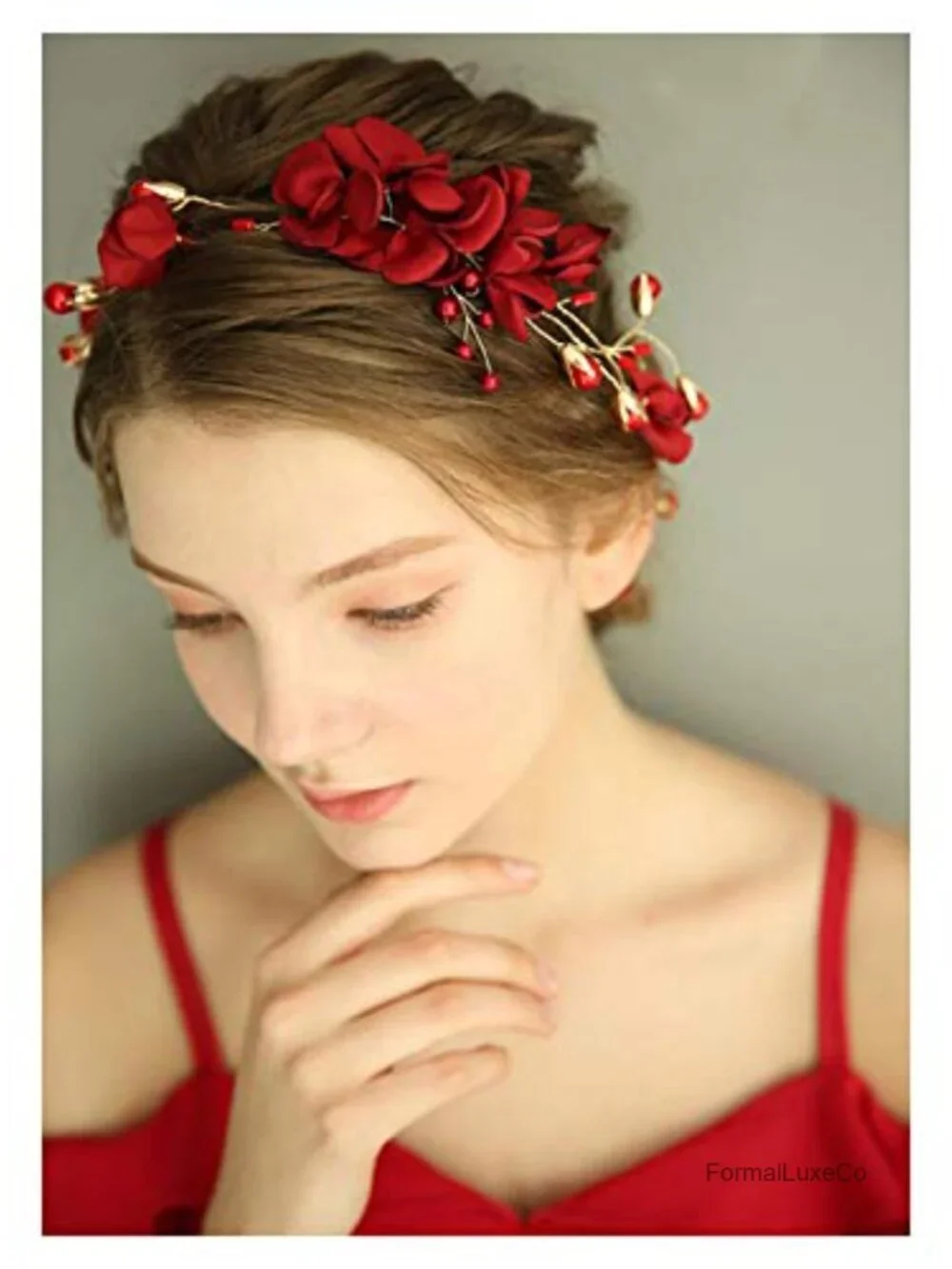 Bridal Crystal Headband Hair Vine Pearl Rhinestone Alloy Hair Accessory